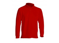  Koszulka polo męska z długim rękawem PORA 210LS - czerwona