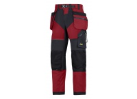  Spodnie FlexiWork+ z workami kieszeniowymi 6902 - czerwono/czarne