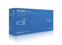 Mercator Medical Jednorazowe rękawice nitrylowe bezpudrowe NITRYLEX PF Basic niebieskie