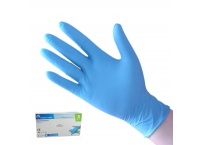 Zarys Jednorazowe rękawice nitrylowe bezpudrowe Essenti Care niebieskie